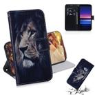 For Sony Xperia 20 Coloured Drawing Pattern Horizontal Flip PU Leather Case with Holder & Card Slots & Wallet(Lion) - 1