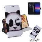 For Sony Xperia 20 Coloured Drawing Pattern Horizontal Flip PU Leather Case with Holder & Card Slots & Wallet(Panda) - 1