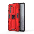 For OPPO Realme Explorer Master Supersonic PC + TPU Shock-proof Protective Case with Holder(Red) - 1