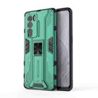 For OPPO Realme Explorer Master Supersonic PC + TPU Shock-proof Protective Case with Holder(Green) - 1