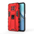 For Honor X20 5G Supersonic PC + TPU Shock-proof Protective Case with Holder(Red) - 1