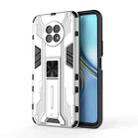 For Honor X20 5G Supersonic PC + TPU Shock-proof Protective Case with Holder(Silver) - 1
