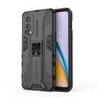 For OnePlus Nord 2 5G Supersonic PC + TPU Shock-proof Protective Case with Holder(Black) - 1