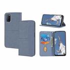 For OPPO A52 Woven Texture Stitching Magnetic Horizontal Flip PU Leather Case with Holder & Card Slots & Wallet & Lanyard(Grey) - 1