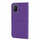 For OPPO A52 Woven Texture Stitching Magnetic Horizontal Flip PU Leather Case with Holder & Card Slots & Wallet & Lanyard(Purple) - 3