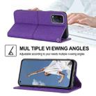 For OPPO A52 Woven Texture Stitching Magnetic Horizontal Flip PU Leather Case with Holder & Card Slots & Wallet & Lanyard(Purple) - 5