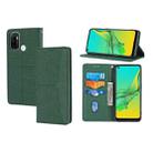 For OPPO A53 Woven Texture Stitching Magnetic Horizontal Flip PU Leather Case with Holder & Card Slots & Wallet & Lanyard(Green) - 1