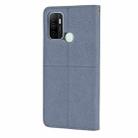 For OPPO A53 Woven Texture Stitching Magnetic Horizontal Flip PU Leather Case with Holder & Card Slots & Wallet & Lanyard(Grey) - 3