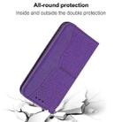 For OPPO A53 Woven Texture Stitching Magnetic Horizontal Flip PU Leather Case with Holder & Card Slots & Wallet & Lanyard(Purple) - 7