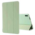 For Huawei MatePad 11 (2021) GEBEI Shockproof Horizontal Flip Leather Case with Three-folding Holder(Green) - 1