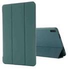 For Huawei MatePad 11 (2021) GEBEI Shockproof Horizontal Flip Leather Case with Three-folding Holder(Dark Green) - 1