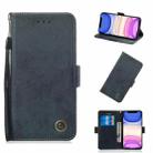 For iPhone 11 Retro Horizontal Flip Leather Case with Card Slot & Holder(Black) - 1