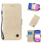 For iPhone 11 Retro Horizontal Flip Leather Case with Card Slot & Holder(Gold) - 1