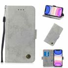 For iPhone 11 Retro Horizontal Flip Leather Case with Card Slot & Holder(Gray) - 1
