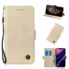 For iPhone 11 Pro Max Retro Horizontal Flip Leather Case with Card Slot & Holder(Gold) - 1