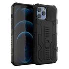 For iPhone 13 mini Vanguard Warrior All Inclusive Double-color Shockproof TPU + PC Protective Case with Holder (Black) - 1