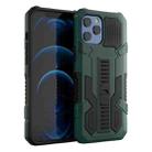 For iPhone 13 Pro Max Vanguard Warrior All Inclusive Double-color Shockproof TPU + PC Protective Case with Holder (Dark Green) - 1