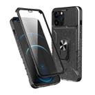 For iPhone 13 Pro Max All-inclusive PC TPU Tempered Glass Film Integral Shockproof Case (Black) - 1