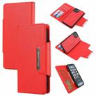 Ultra-thin Detachable Silk Texture Horizontal Flip PU Leather Case with Card Slots & Wallet & Photo Frame For iPhone 13(Red) - 1