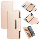 Ultra-thin Detachable Silk Texture Horizontal Flip PU Leather Case with Card Slots & Wallet & Photo Frame For iPhone 13(Rose Gold) - 1