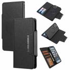 Ultra-thin Detachable Silk Texture Horizontal Flip PU Leather Case with Card Slots & Wallet & Photo Frame For iPhone 13 Pro Max(Black) - 1