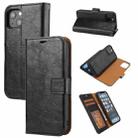 Crazy Horse Texture Detachable Horizontal Flip PU Leather Case with Holder & Card Slots & Wallet & Photo Frame For iPhone 13 mini(Black) - 1