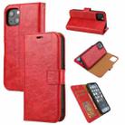 Crazy Horse Texture Detachable Horizontal Flip PU Leather Case with Holder & Card Slots & Wallet & Photo Frame For iPhone 13 mini(Red) - 1