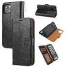 Crazy Horse Texture Detachable Horizontal Flip PU Leather Case with Holder & Card Slots & Wallet & Photo Frame For iPhone 13(Black) - 1
