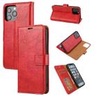 Crazy Horse Texture Detachable Horizontal Flip PU Leather Case with Holder & Card Slots & Wallet & Photo Frame For iPhone 13 Pro(Red) - 1