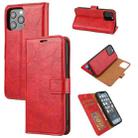 Crazy Horse Texture Detachable Horizontal Flip PU Leather Case with Holder & Card Slots & Wallet & Photo Frame For iPhone 13 Pro Max(Red) - 1