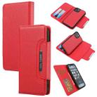 Litchi Texture Detachable Horizontal Flip PU Leather Case with Holder & Card Slots & Wallet & Photo Frame For iPhone 13(Red) - 1