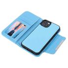 Litchi Texture Detachable Horizontal Flip PU Leather Case with Holder & Card Slots & Wallet & Photo Frame For iPhone 13(Blue) - 5