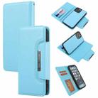 Litchi Texture Detachable Horizontal Flip PU Leather Case with Holder & Card Slots & Wallet & Photo Frame For iPhone 13 Pro(Blue) - 1