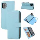 Cross Texture Detachable Horizontal Flip PU Leather Case with Holder & Card Slots & Wallet & Photo Frame For iPhone 13 mini(Blue) - 1