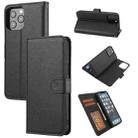 Cross Texture Detachable Horizontal Flip PU Leather Case with Holder & Card Slots & Wallet & Photo Frame For iPhone 13 Pro(Black) - 1