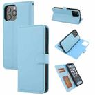 Cross Texture Detachable Horizontal Flip PU Leather Case with Holder & Card Slots & Wallet & Photo Frame For iPhone 13 Pro Max(Blue) - 1