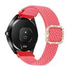 For Garmin Venu/Vivoactive 3 20mm Universal Adjustable Braided Elastic Diamond Buckle Watch Band(Pink) - 1