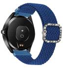 For Garmin Venu/Vivoactive 3 20mm Universal Adjustable Braided Elastic Diamond Buckle Watch Band(Blue) - 1