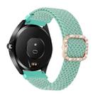 For Garmin Venu 2/Samsung Gear S3/Xiaomi Haylou RS3 22mm Universal Adjustable Braided Elastic Diamond Buckle Watch Band(Grass Green) - 1