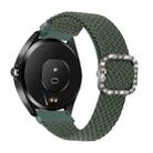 For Garmin Venu 2/Samsung Gear S3/Xiaomi Haylou RS3 22mm Universal Adjustable Braided Elastic Diamond Buckle Watch Band(Green) - 1