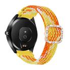 For Garmin Venu 2/Samsung Gear S3/Xiaomi Haylou RS3 22mm Universal Adjustable Braided Elastic Diamond Buckle Watch Band(Orange) - 1