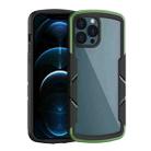 For iPhone 13 Shield 3 in 1 Acrylic PC Rubber Shockproof Case(Green) - 1