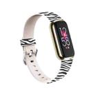 For Fitbit Luxe Special Edition Printing Silicone Watch Band, Size: S(Zebra) - 1