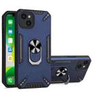 For iPhone 13 PC + TPU Protective Case with 360 Degrees Rotatable Ring Holder(Royal Blue) - 1