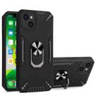 For iPhone 13 PC + TPU Protective Case with 360 Degrees Rotatable Ring Holder(Black) - 1