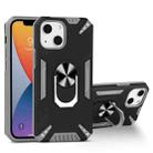 For iPhone 13 mini PC + TPU Protective Case with 360 Degrees Rotatable Ring Holder (Gray) - 1