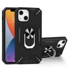 For iPhone 13 mini PC + TPU Protective Case with 360 Degrees Rotatable Ring Holder (Black) - 1