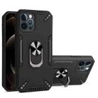 For iPhone 12 Pro PC + TPU Protective Case with 360 Degrees Rotatable Ring Holder(Black) - 1