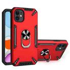 PC + TPU Protective Case with 360 Degrees Rotatable Ring Holder For iPhone 11(Red) - 1