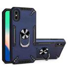 For iPhone X / XS PC + TPU Protective Case with 360 Degrees Rotatable Ring Holder(Royal Blue) - 1